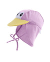Cuddle Club Baby And Toddler Adjustable Sun Hat | Upf 50+ All-Day Uv Protection For Infant 'S Head & Neck - Penguin Purple M