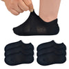 Jormatt 6 Pairs Toddler Little Girls Boys No Show Socks Thin Cotton Soft Anti Slip Low Cut Socks Breathable With Grips, Black Xx