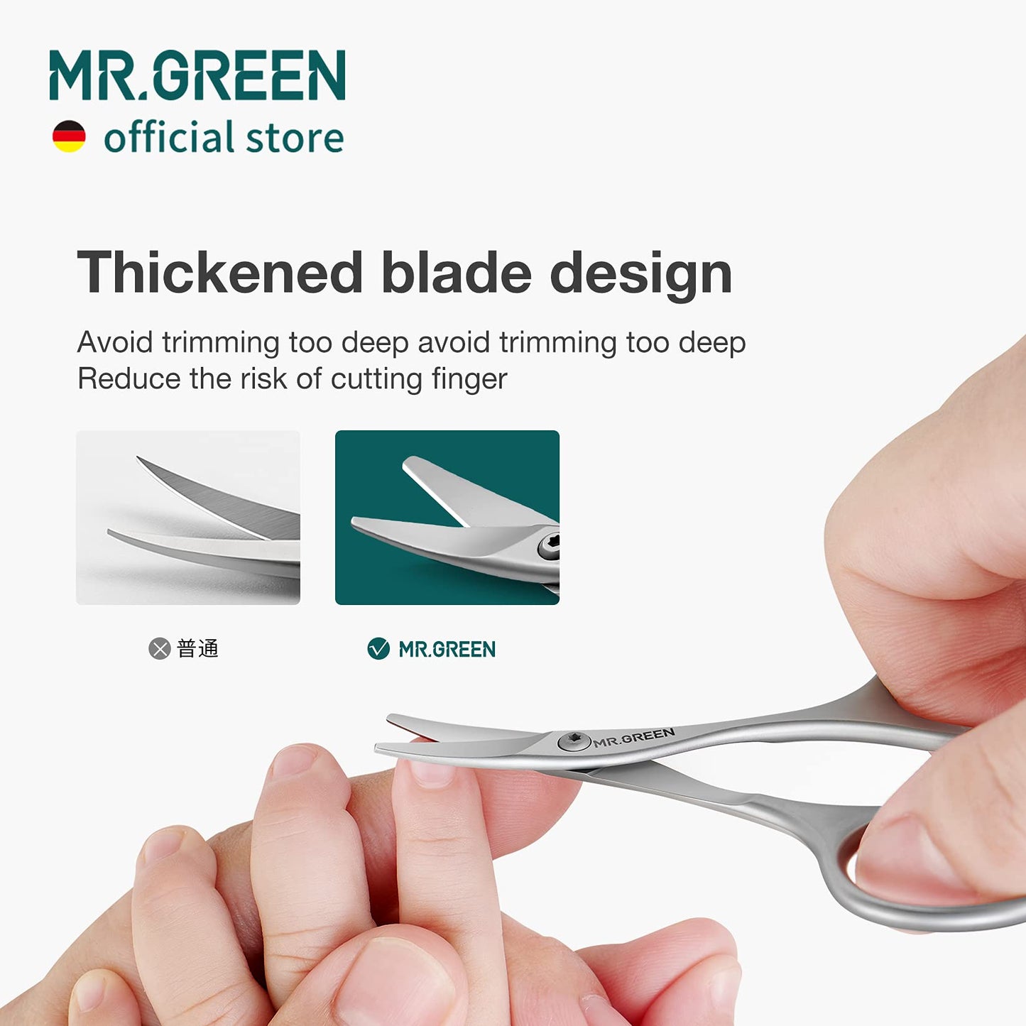 Mr.Green Baby Nail Scissors Safety Nail Care Clippers Cutter Newborn Baby Convenient Nail Grooming Manicure Tool (Nail Scissors)