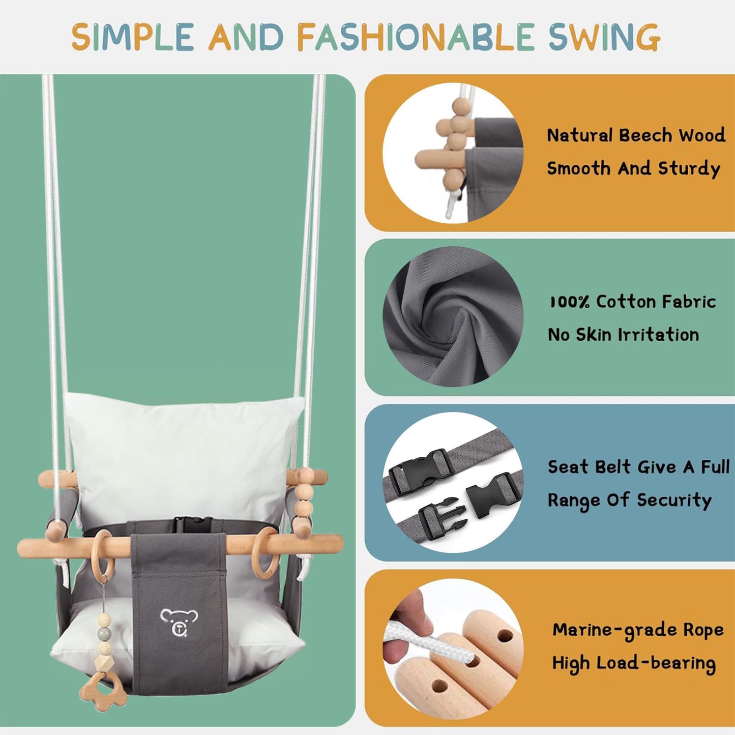 Ragozonery 2 In 1 Baby Jumper With Toddler Swing, Baby Jumpers And Bouncers,Indoor Outdoor Toddler Swing Set(Pink)