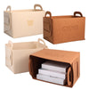 4Pcs Baby Diaper Caddy Organizer Portable Nursery Felt Storage Basket Wipes Nappy Toys With Carry Handle Collapsible Large Capac