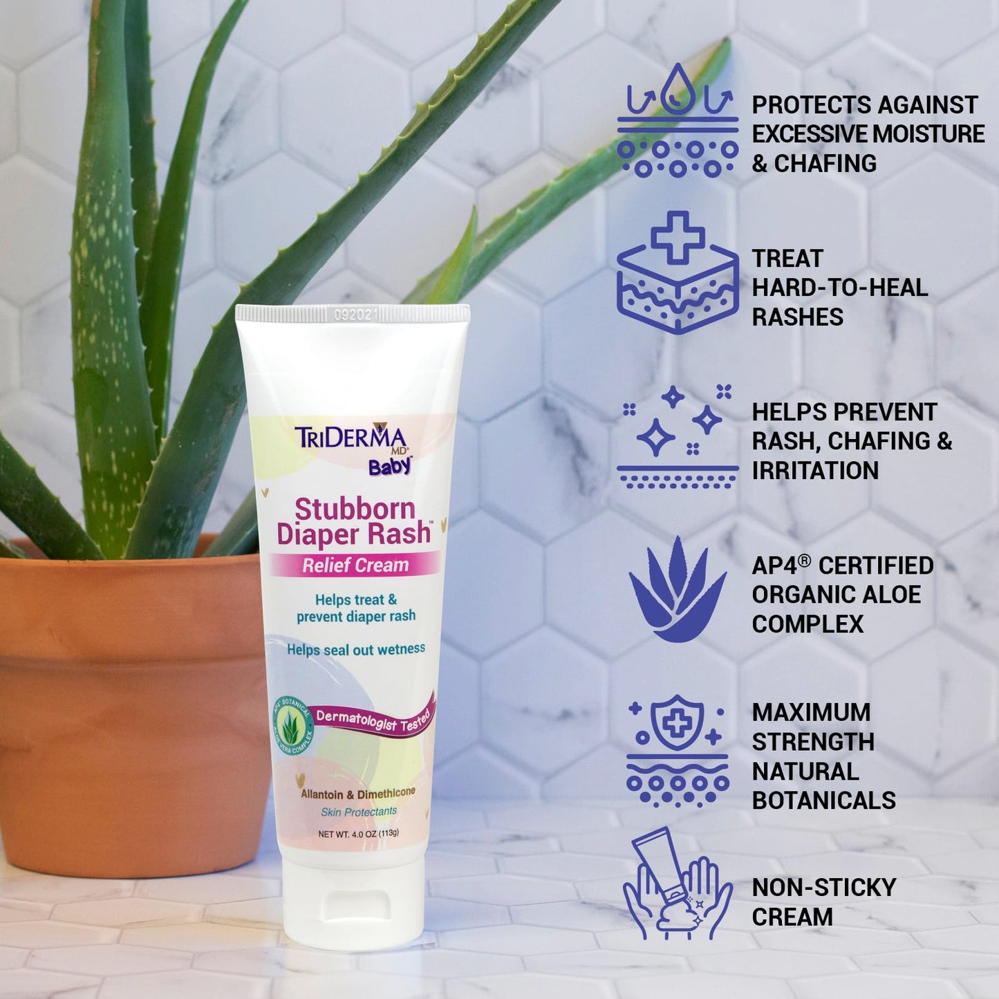 Triderma Stubborn Diaper Rash Relief Cream - Fsa Eligible 2.2 Oz
