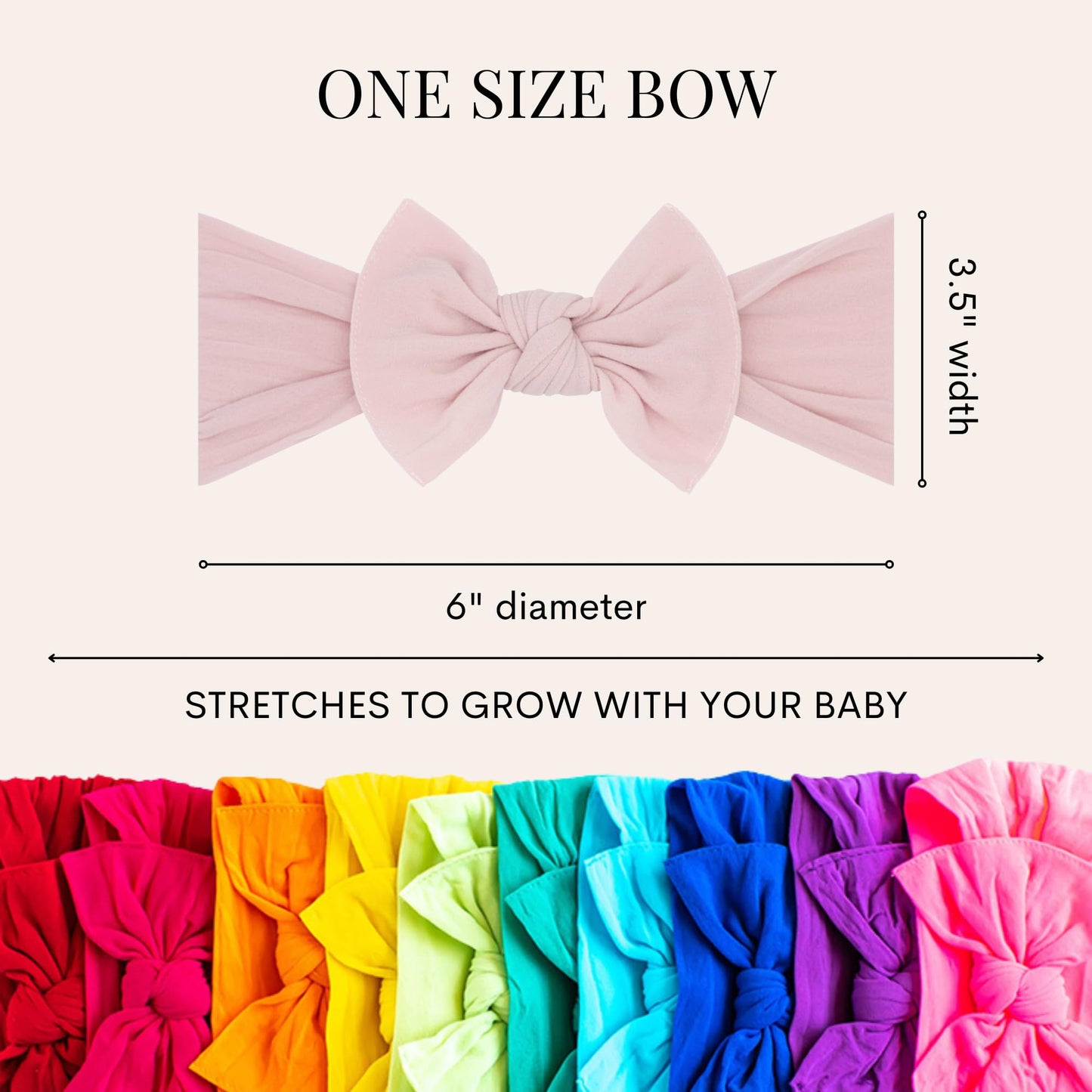 Baby Bling Bows Newborn To Little Girls Hair Bow - Girls Classic Knot Headbands Toddlers Hair Accessories, Made In The Usa, One