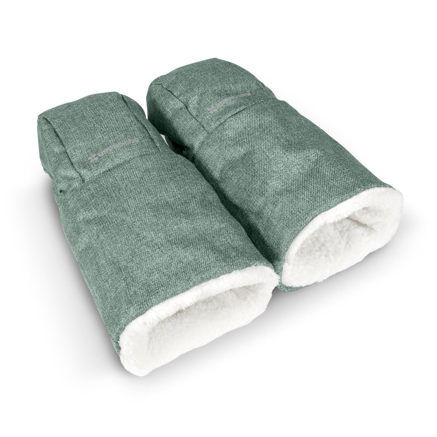 UPPAbaby CozyHandmuff/Easily Attaches to Stroller Handlebars/Ultra-Plush, Weather-Proof Hand Protection/Gwen (Green M lange)