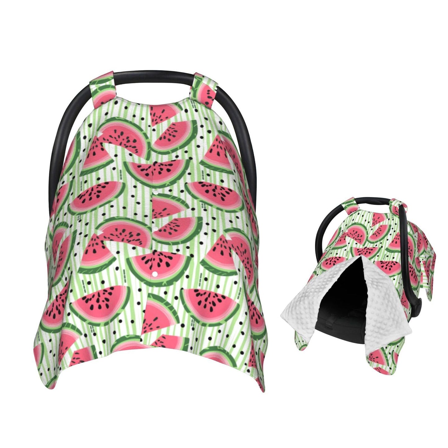 Muishi Watermelon and Green Stripes Baby Car Seat Canopy Nursing Cover for Newborn Car Seat Breastfeeding Covers Blanket Newborn