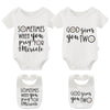 Ysculbutol Baby Twins Girl Bodysuits Sometimes When You Pray For A Miracle God Gives You 2Pcs Boy Clothes(M White6M)