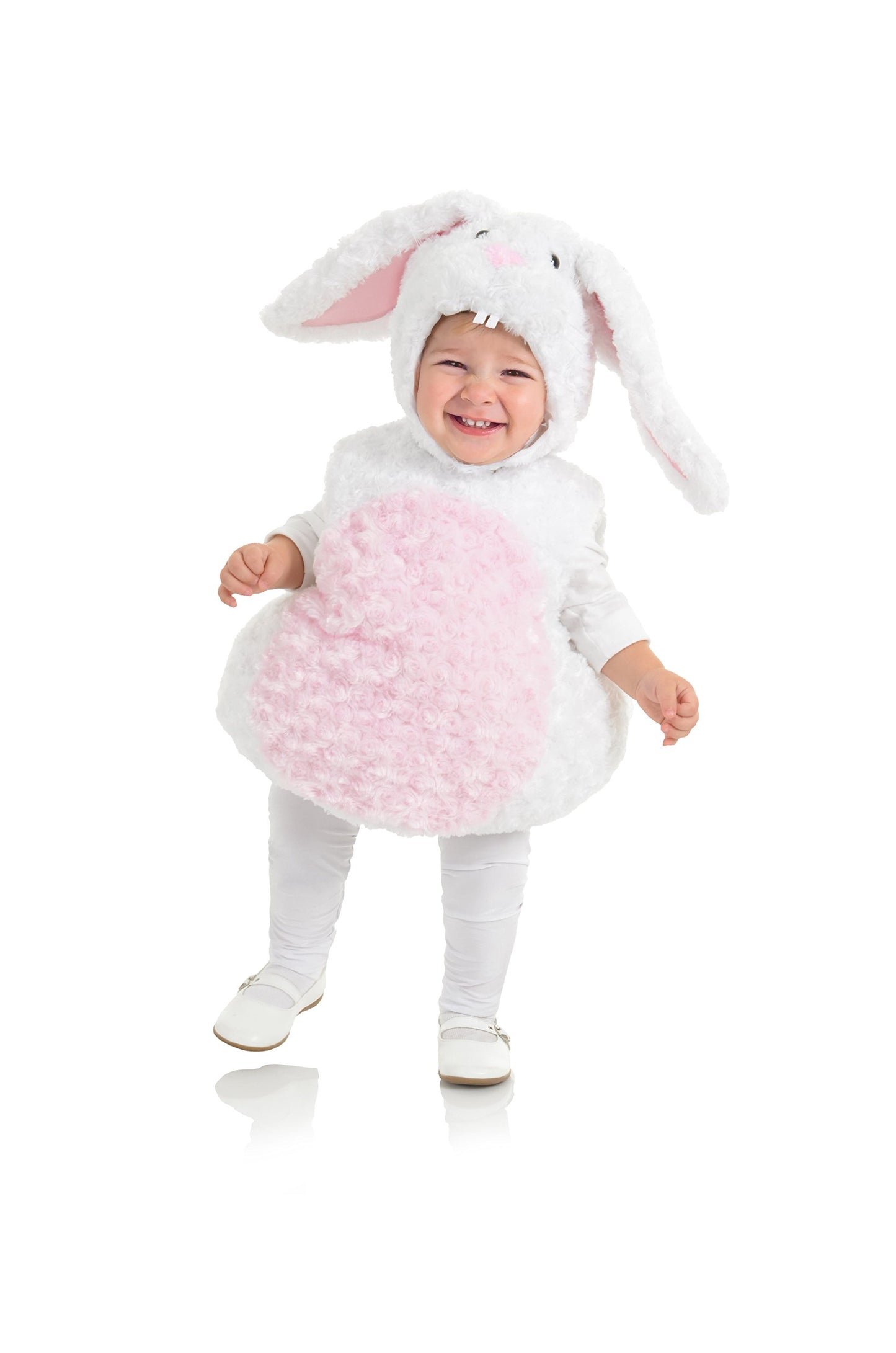 Underwraps Babys Rabbit Belly-Babies, White/Pink, Large
