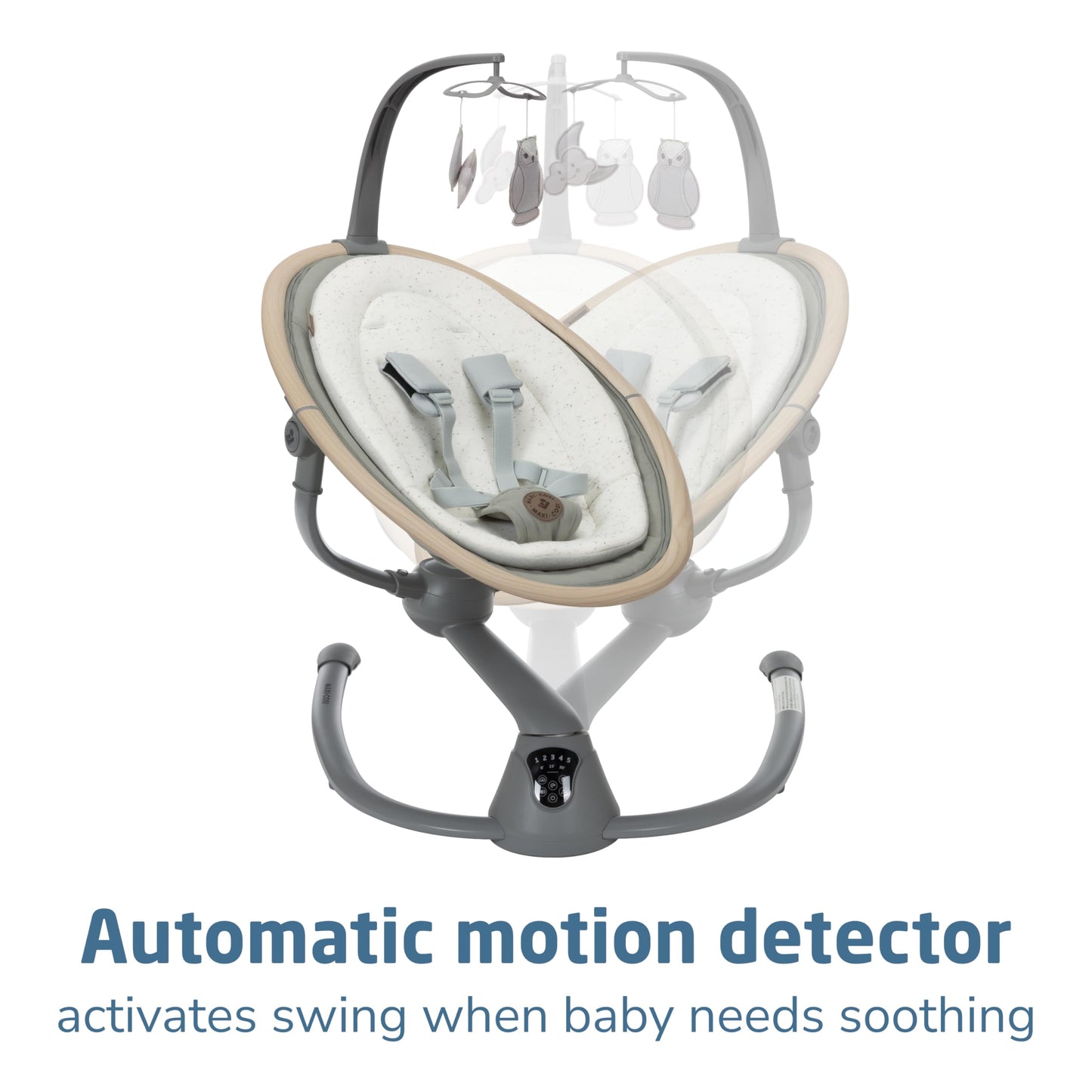 Maxi-Cosi Cassia Baby Swings For Infants: Smart Portable Baby Swing With Music, Lightweight & Foldable Baby Swing, 360 Rotation