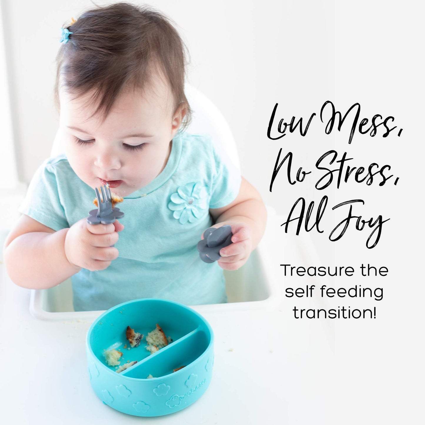 Grabease Baby Bowls Silicone Bowls For Toddler Baby Feeding Divided Bowl, Dishwasher And Sterilizer Safe, Gray