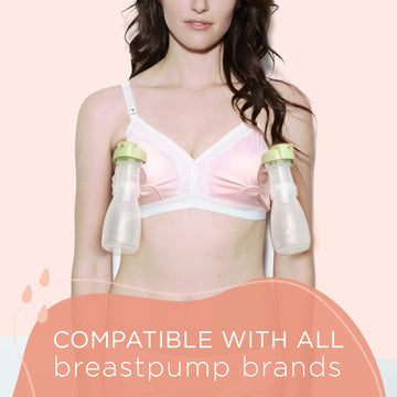 The Dairy Fairy Rose Pumping Bra Hands Free Nursing Bras For Breastfeeding, Soft Breast Feeding Bras For Women Of All Body Types