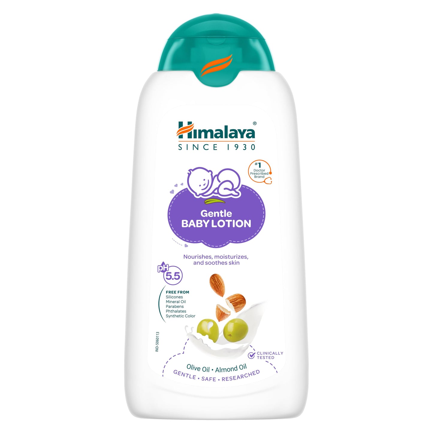 Himalaya Gentle Baby Lotion 200Ml With Almond Oil, Olive Oil, Country Mallow | No.1 Doctor-Prescribed Brand |Ph 5.5 Formulation