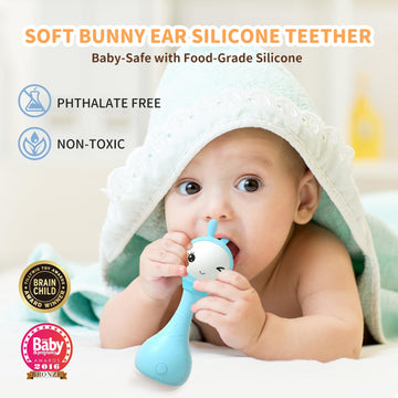 alilo Yoyo Talking Bunny Baby Singing Musical Rattle, Mimicking Toys Repeats What You Say, Preloaded 90+ Quality Audio Content,