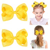 2 Pcs 4.5 ' Hair Bows For Girls Alligator Clips Grosgrain Ribbon Solid Color Hair Accessories For Little Teen Toddler Girls Kid