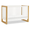 NAMESAKE Nantucket 3-in-1 Convertible Crib with Toddler Bed Conversion Kit in Warm White and Honey, Greenguard Gold Certified (M