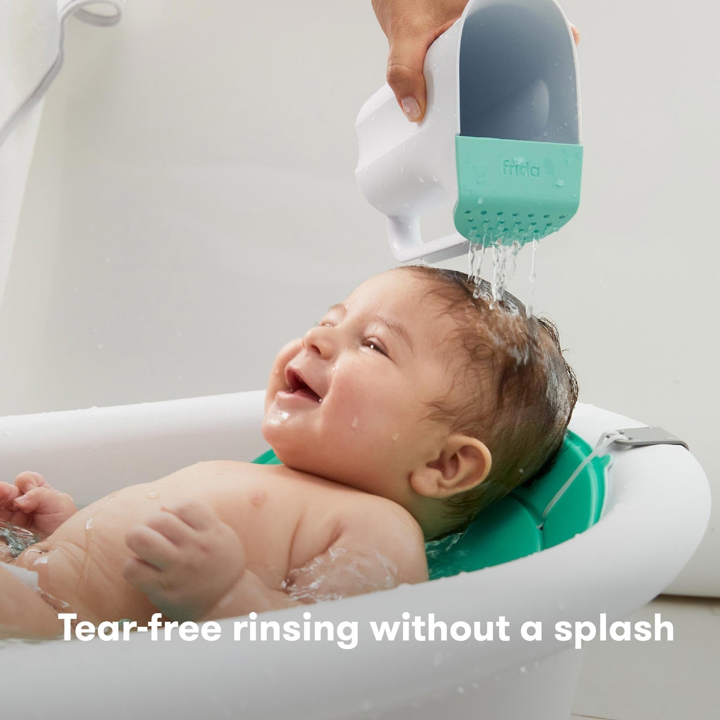Frida Baby Control The Flow Bath Rinse Cup | Rinser Cup To Wash Hair + Body | Rinser Cup For Bath Time With Easy Grip Handle + R