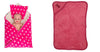 CTMKIDS Baby Wrap with Cushion Cap for Kids 74x84 cm Pink & Hooded Baby Blanket for Kids 66x92 cm Carrot