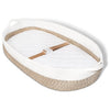JVEOO Baby Changing Basket with Diaper Changing Pad, Breathable & Waterproof Dual-Cover Foldable Portable Travel Cotton Rope Bab