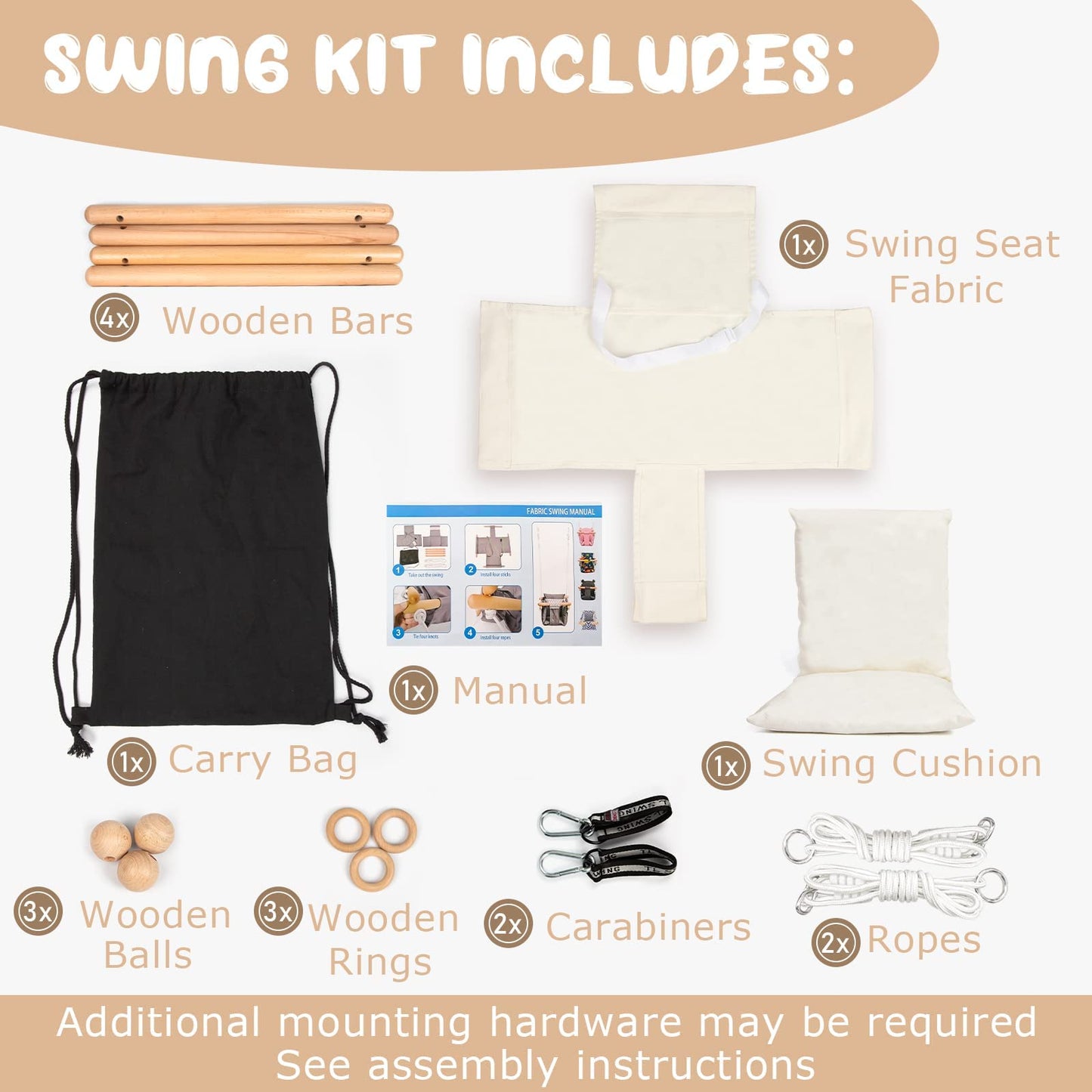 Baby Swing Outdoor Indoor Toddler Swing Seat With Safety Belt, Canvas Hanging Swings Outside Tree Swing Great Gift For Baby Boys