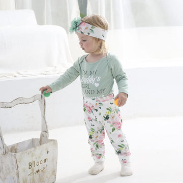 Renotemy Newborn Girl Clothes Outfits Gifts Long Sleeve Tops + Floral Pants Sets Spring Fall Winter Baby Girl Clothes 3-6 Months