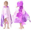 UOMNY Kids Beach Towels-Hooded Towel for Kids 30 x 50 for 3-10 Years,Pool Ponchos for Kids with Hood,Girls Beach Towel,Mermaid