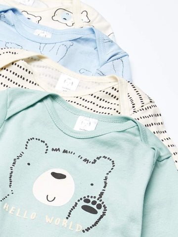 Gerber Unisex Baby Boy And Girls 4-Pack Sleeper Gown Bear 0-6 Months