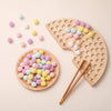 ibwaae Wooden Peg Board Beads Game Color Sorting Toys Counting Matching Game Bead Counting Fine Motor Skill Montessori Toys for