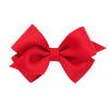 Wee Ones Girls' Classic Grosgrain Hair Bows On A Weestay No-Slip Hair Clip, Handmade, Wee Sized Bow, Red