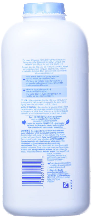 Johnson'S Aloe And Vitamin E Pure Cornstarch Baby Powder 15Oz