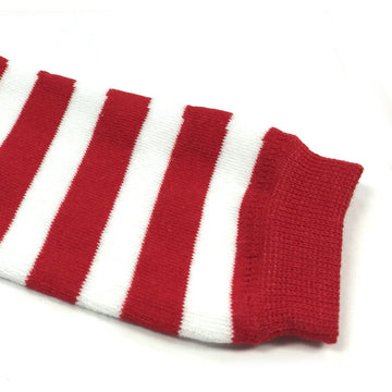 Allydrew Stripes, Polka Dots & Chevron Baby Leg Warmer & Toddler Leg Warmer For Boys & Girls, Red & White Stripes
