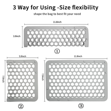 Revex Silicone Dishwasher Bag,11.8' X 7.9' Dishwasher Basket For Baby Items,Baby Bottle Dishwasher Baskets With Adjustable Siz