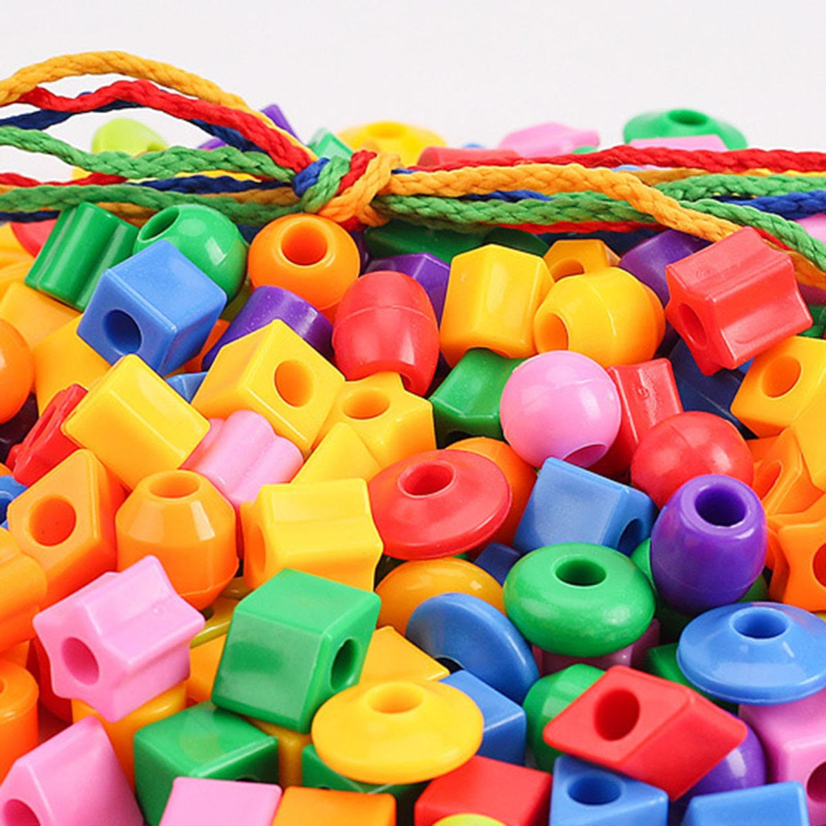ATORSE Lacing Beads Multicolor Preschool Toys Threading Toy for Ages 3 4 5 Year Old 100 Beads|Baby | Toys for Baby | Development
