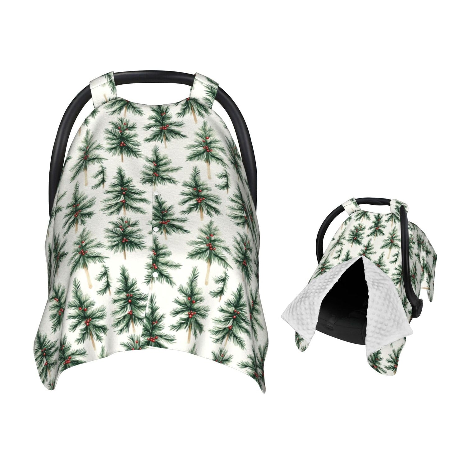 Muishi Green Pine Tree Baby Car Seat Canopy Nursing Cover for Newborn Car Seat Breastfeeding Covers Blanket Newborn Shower Gift