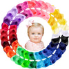 Oaoleer 30 Colors Grosgrain Ribbon Hair Accessories - 3 Inch Bows, Clips, Barrettes, And Alligator Clips For Girls, Toddlers, Ki