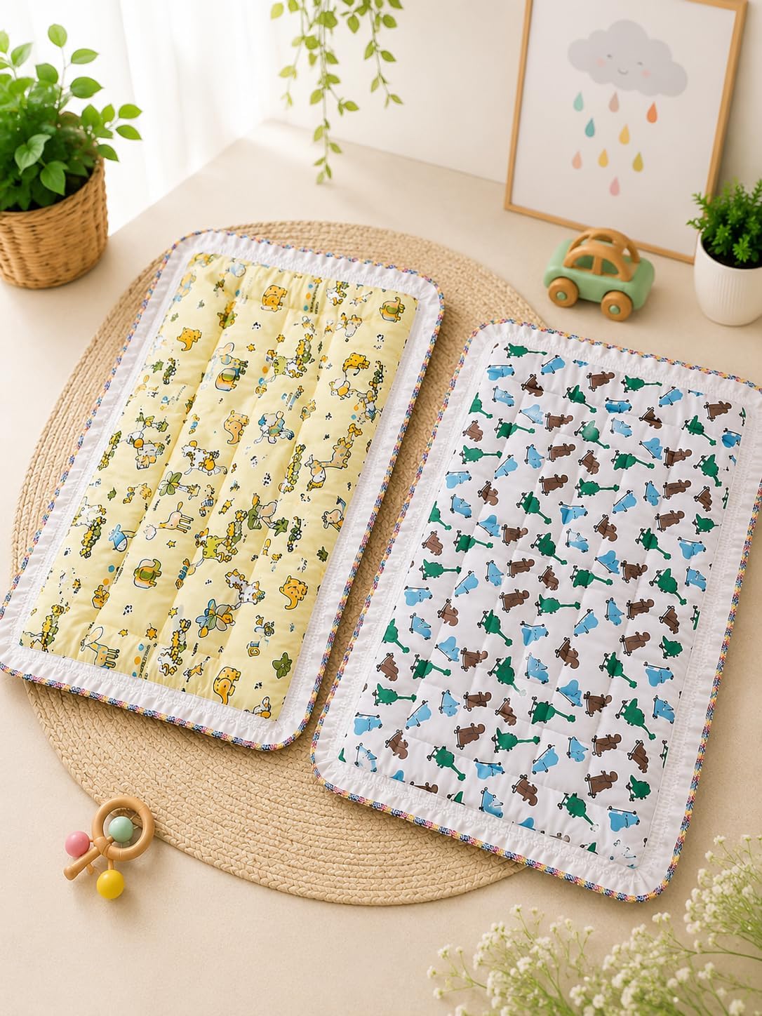 The Jiyas Trend Cotton Kids Bed Godari Soft & Comfortable Kids Sleeping Mat Washable Cotton Bedding Newborn Cozy Floor Bed_Pack
