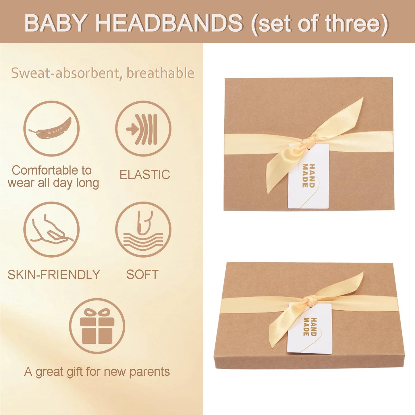 Ickeyou 8/5/11Pcs Baby Newborn Headband Bows Soft Stretchy Nylon Hair Bands For Infants Toddlers And Kids Cute Bow Hair Accessor