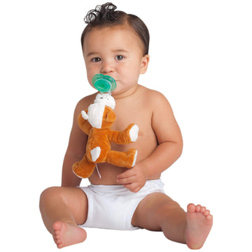 Nookums Paci-Plushies Buddies - Starflower The Unicorn Pacifier Holder - Adapts To Name Brand Pacifiers, Suitable For All Ages,