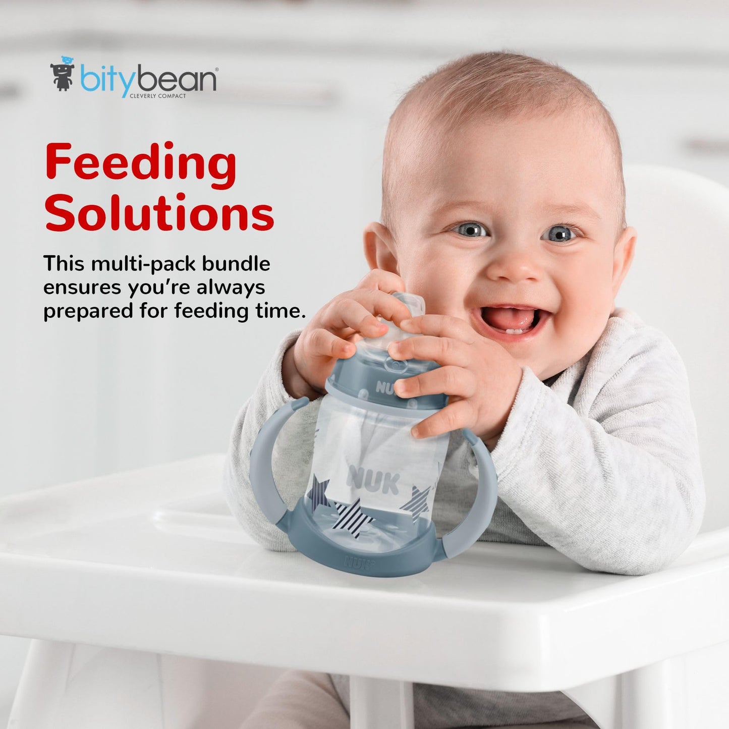 Bitybean - Nuk Nipple Replacement Spouts, Clear Silicone, Pack Of 10 With Dishwasher Safe Mesh Bag - Fits Nuk Bottle (10)