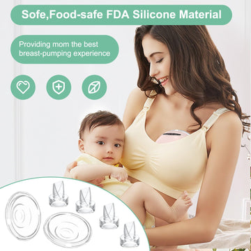 Pdfans 6Pcs Duckbill Valves & Silicone Diaphragm Wearable Breast Pump Replacement Parts For Momcozy/Tsrete/Medela/Spectra S12 S9