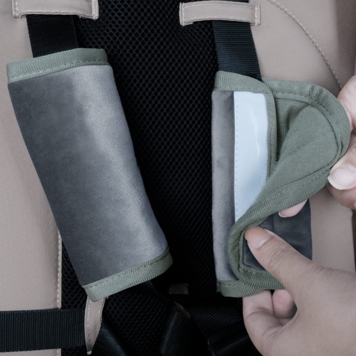 Coolbebe Upgraded 3-In-1 Babybody Support & Strap Covers Set For Newborn Infant - Extra Soft Car Seat Insert Cushion Pad, Perfec