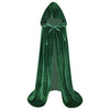 Makroyl Kids Velvet Cloak Cape With Hooded For Halloween Christmas Cosplay Costumes (Small, Green)