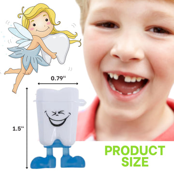 25Pcs Lost Teeth Saver Necklace Multicolor Tooth Boxes For Kids Keepsake Plastic Tooth Necklace