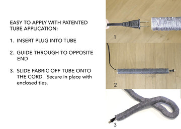 Natural Muslin Lamp Cord Cover 9 Ft Long Lt. Cream