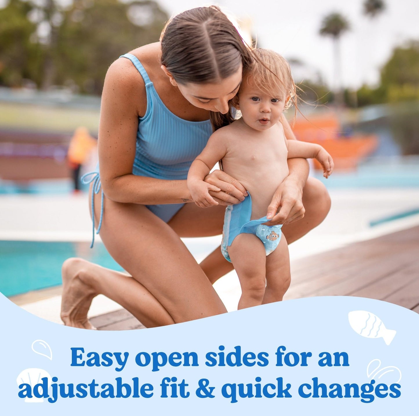 Huggies Little Swimmers Disposable Swim Diapers, Size 5-6 (32+ Lbs), 34 Ct (2 Packs Of 17), Packaging May Vary