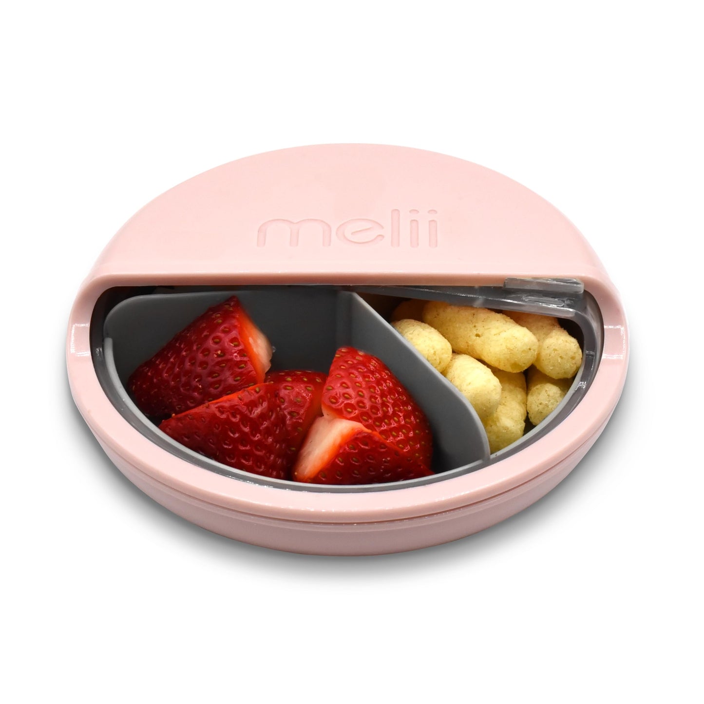 melii Spin Snack Container - BPA-Free, Dishwasher Safe Snack Container for On-the-Go Travel, Healthy Snacking, Eco-Friendly, Lea