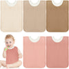 Newwiee Large Muslin Pullover Baby Bibs Full Coverage Toddler Slip On Absorbent Bib Waterproof Toddler Towel Bibs(Cute Color, 5