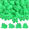 libfrnt 50 Pcs Rubber Frogs Squeak and Floating Green Frog Bath Toys Swimming Bathtub Shower Frog Toys Miniature Frogs for Boys