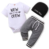 Renotemy Baby Boy Summer Clothes Short Sleeve New To The Crew Toddler Boy Clothes Outfits Boy Outfits 12-18 Months Gray