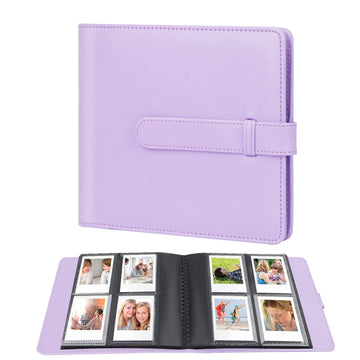 256 Photos Album For Polaroid Go Everything Box Camera And Instant Film,Polaroid Go Photo Album Book (Purple)
