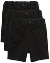 The Children'S Place Baby Boys And Toddler Stretch Chino Shorts, Black 3-Pack, 4T Us