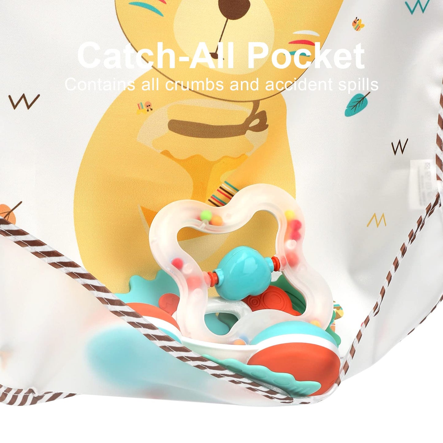 Accmor 4 Pack Long Sleeve Baby Bibs, Waterproof Sleeved Bibs Smock For Toddler Baby Girls Boys Eating Feeding